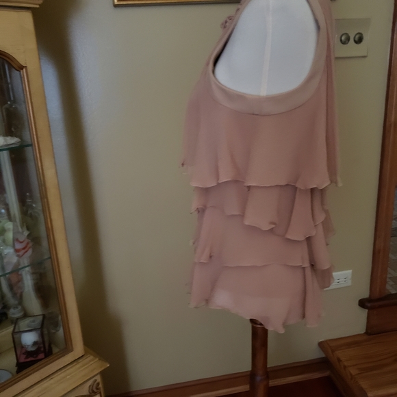 BALMAIN PARIS TIERED SILK LACE-UP TOP - Picture 5 of 15